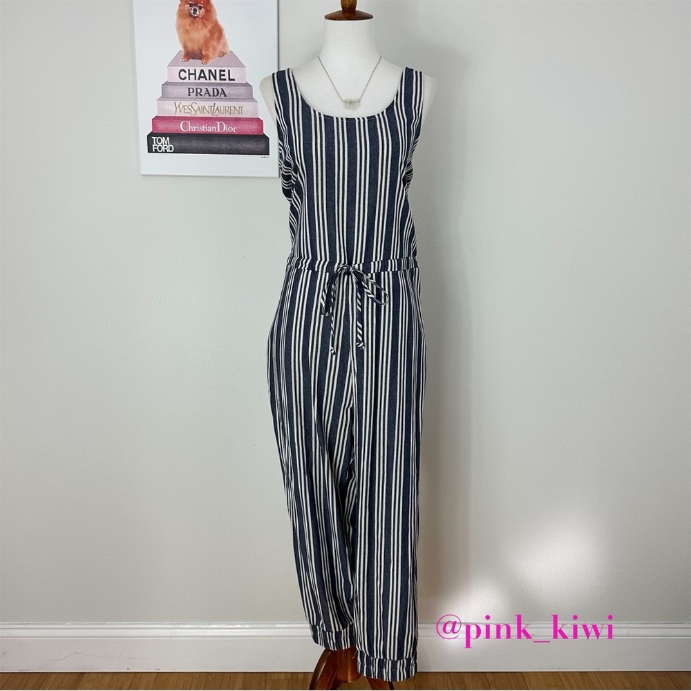 Anthropologie Drew Striped Jogger Jumpsuit